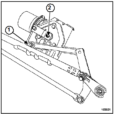 Mécanisme du moteur d'essuie-vitre avant